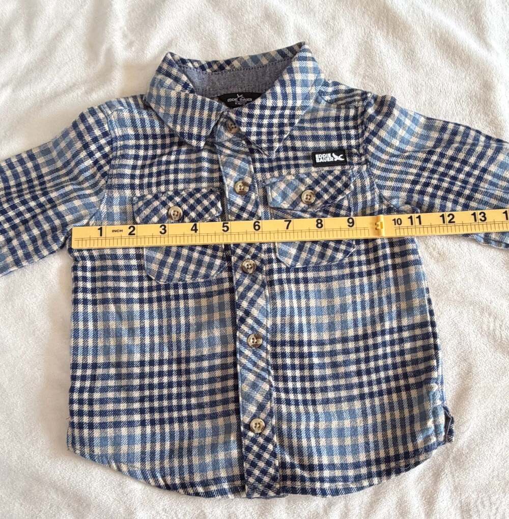 Eddie Bauer Boys Extra Soft Button Up Plaid Shirt - Picture 5 of 6
